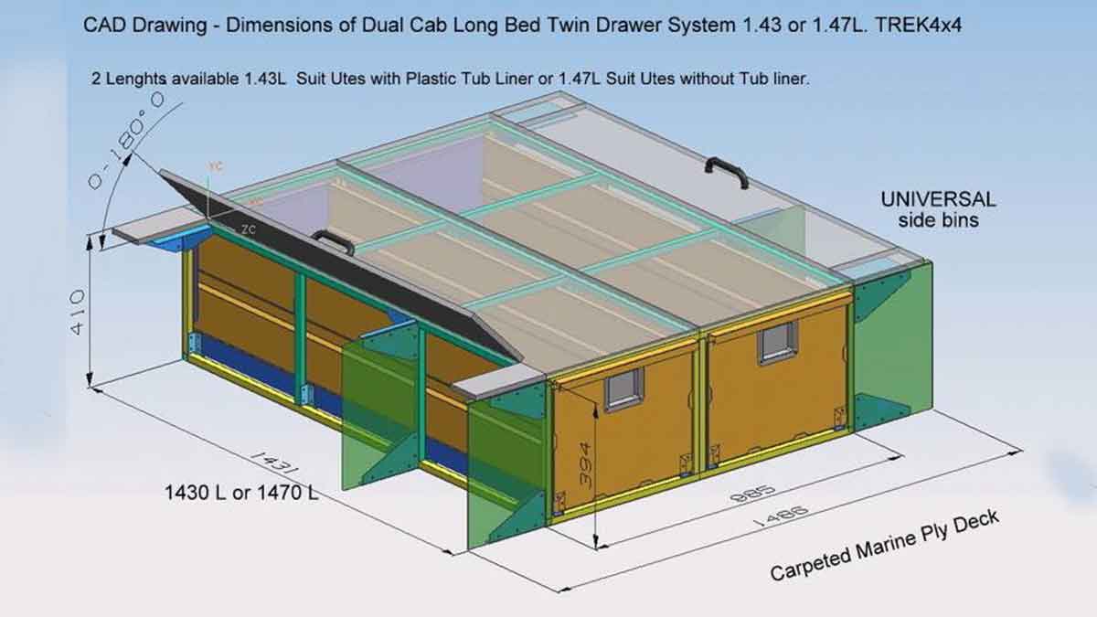 Steel Drawer System 400 X 1500mm