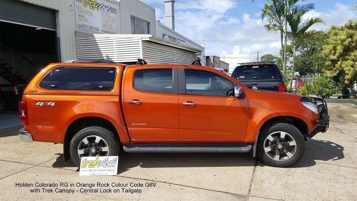 Holden Colorado RG in Orange Rock colour code G6V TREK Canopy