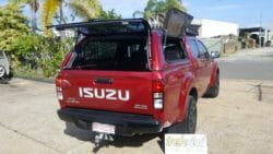 ISUZU D Max withTREK canopy in Magnetic Red